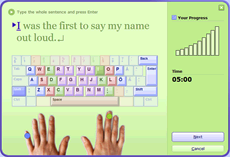 This picture shows the Typing_master's_screen_sentence_drill